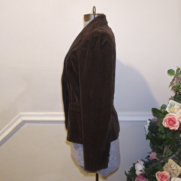 Vintage J. Crew Green Label Brown Corduroy Riding Jacket Style Blazer - Picture 4 of 9